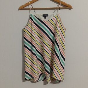 THE Limited Women's Small Striped Spaghetti Strap Top
